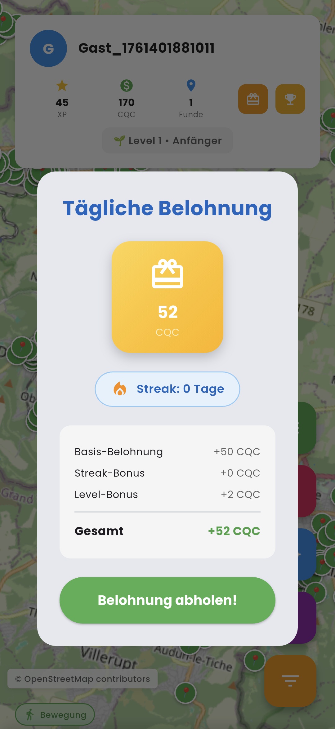 Tägliche Belohnung